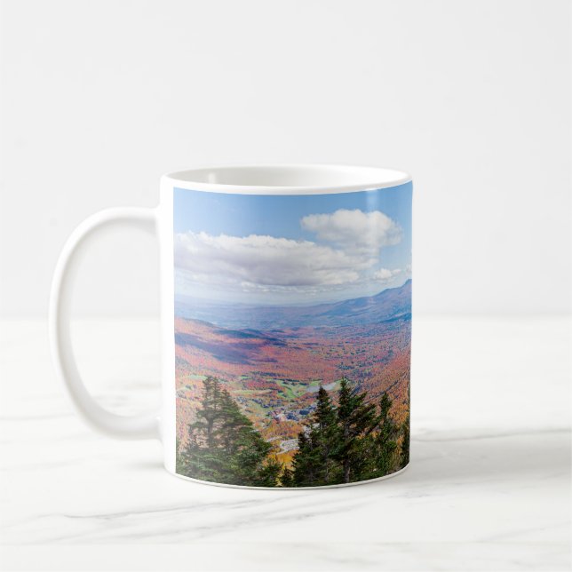 atop mount mansfield overlooking stowe coffee mug (Left)