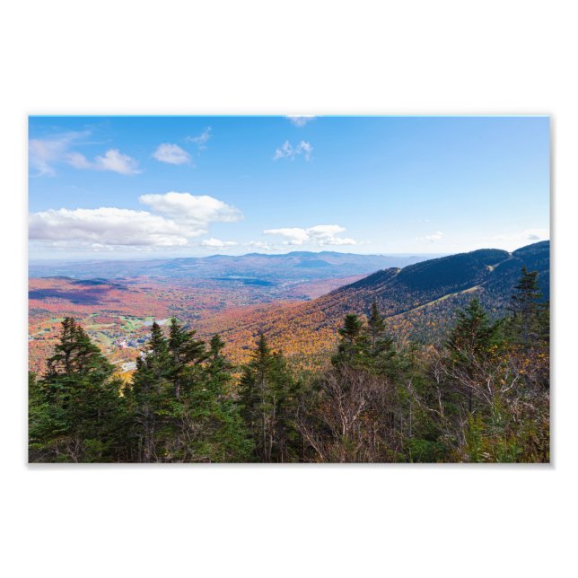 atop mount mansfield overlooking stowe photo print (Front)