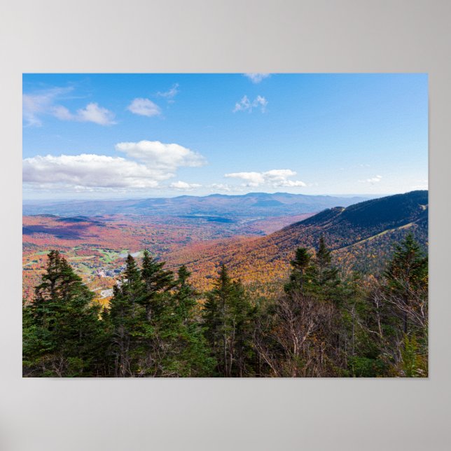 atop mount mansfield overlooking stowe poster (Front)