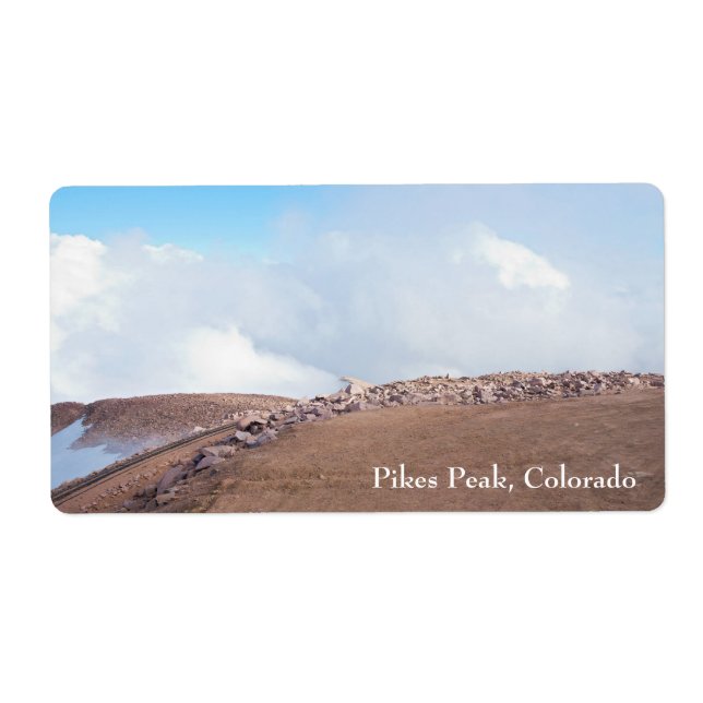 Atop Summit of Pikes Peak Label (Front)