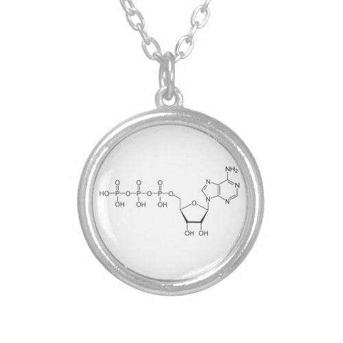 ATP molecule Silver Plated Necklace