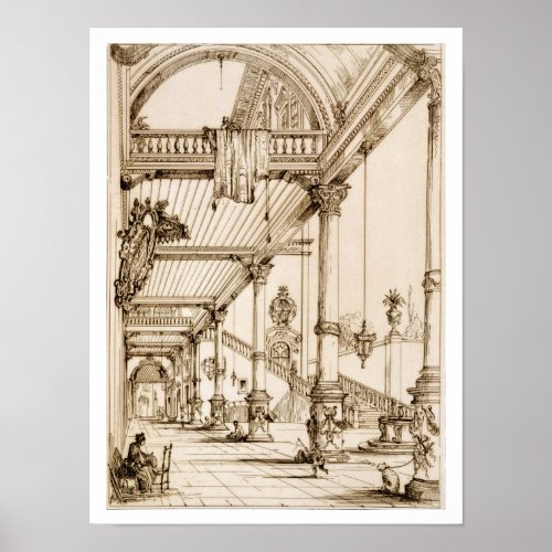Atrium of a Palace in Genes from Art and Indust Poster