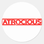 Atrocious Stamp Classic Round Sticker