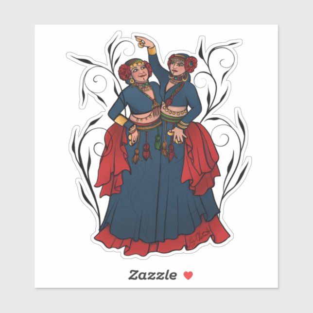 ATS Tribal Belly Dancers Sticker (Sheet)