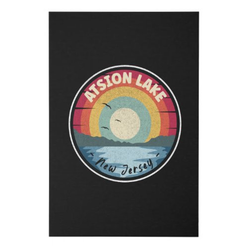 Atsion Lake New Jersey Colorful Scene Faux Canvas Print