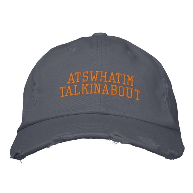 ATSWHATIMTALKINABOUT Blue and Orange Chino Hat (Front)