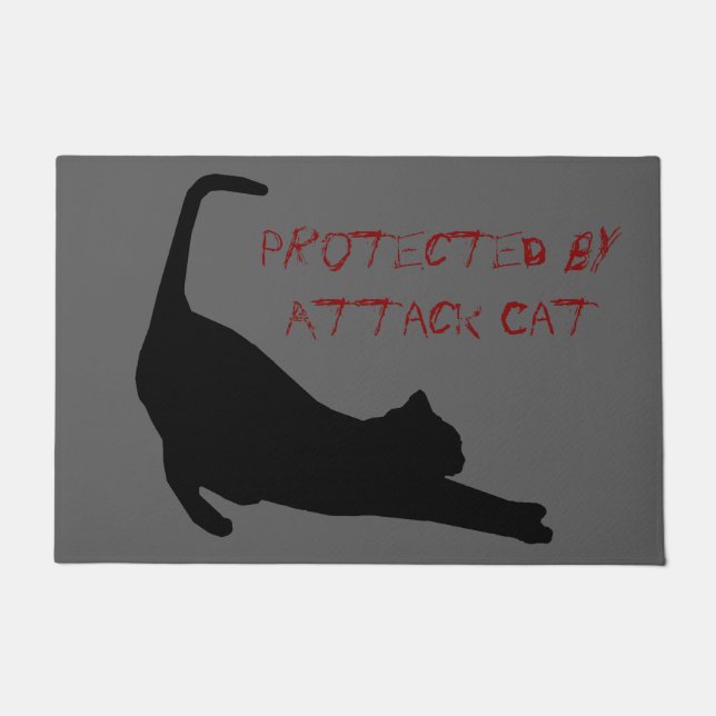 Attack Cat Door Mat (Front)