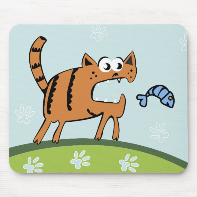 Attack Cat Mouse Pad (Front)