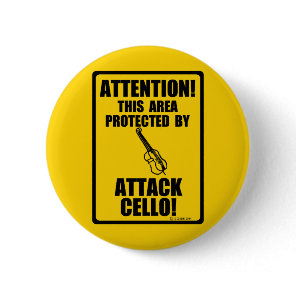 Attack Cello Pinback Button