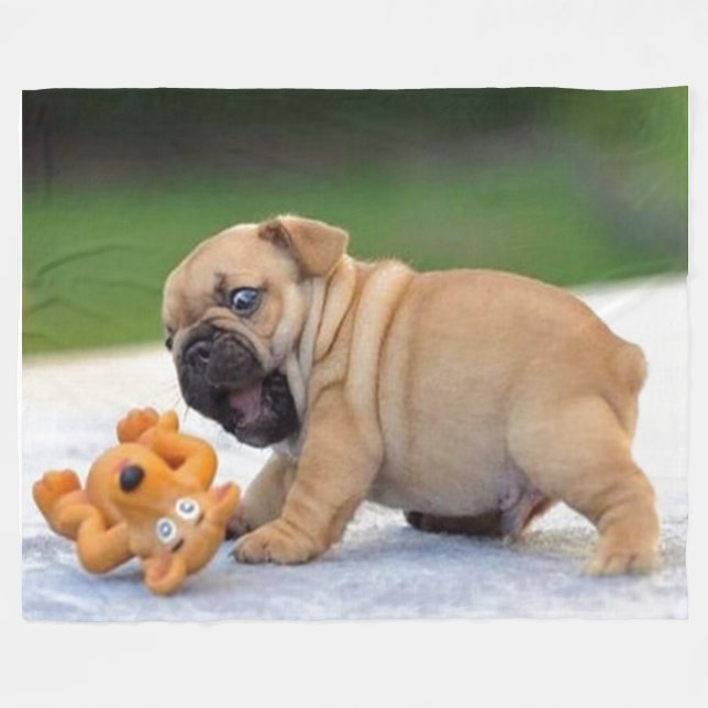 ATTACK DOG FLEECE BLANKET (Front (Horizontal))