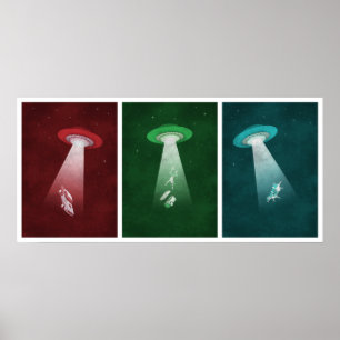 Attack from Mars - Alien abduction poster