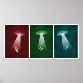 Attack from Mars - Alien abduction poster