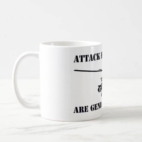 ATTACK HELICOPTERS ARE GENDER FLUID TOO STREET ART COFFEE MUG