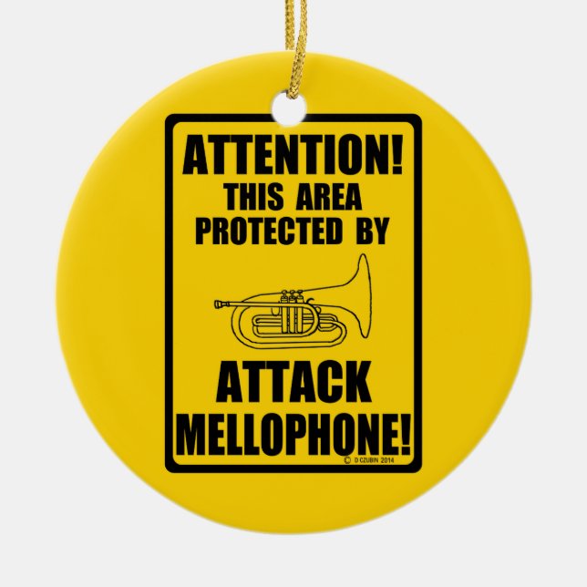 Attack Mellophone Ceramic Ornament (Front)