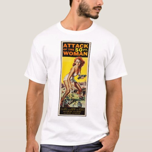 Attack of the 50 Foot Woman 1958 Movie Poster T_Shirt