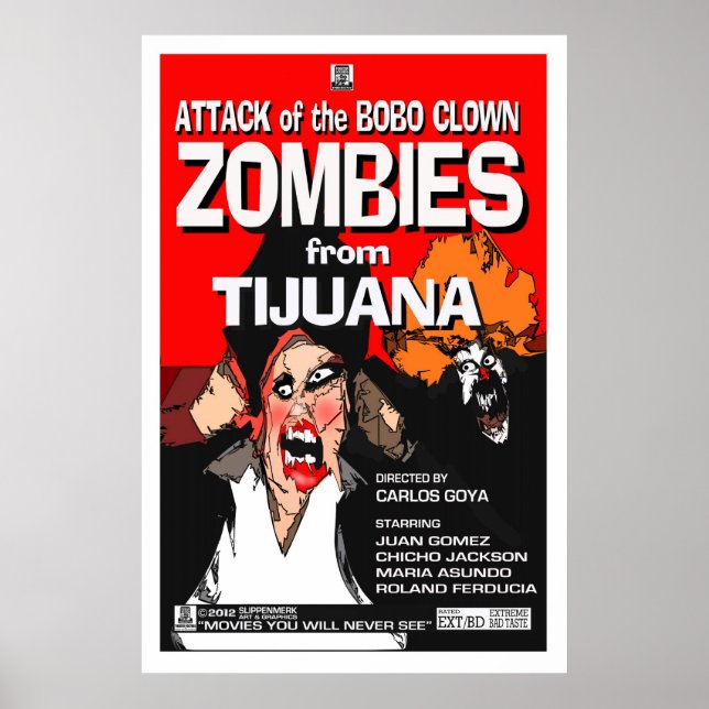 Attack of the Bobo Clown Zombies Poster (Front)