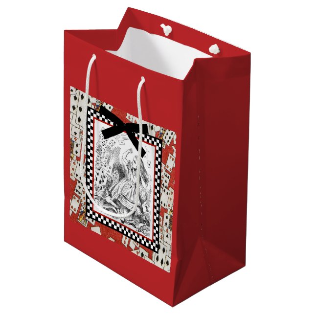 Attack of the Cards 1 Medium Gift Bag (Front Angled)