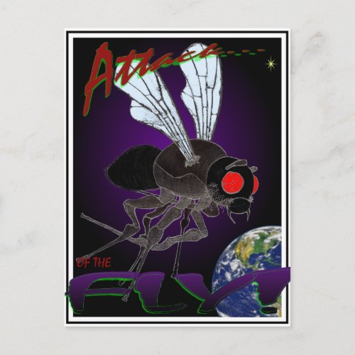 Attack of the Fly Postcard