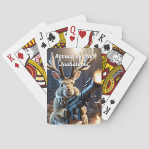 Attack of the Jackalope Funny Poker Cards
