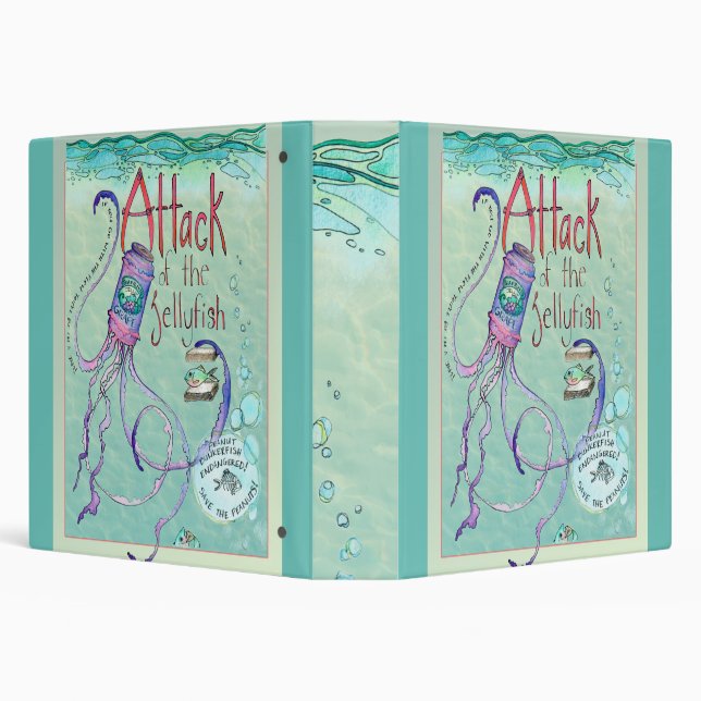 Attack of the Jellyfish 3 Ring Binder (Background)