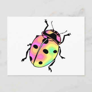 Attack of the Psychedelic Ladybug Postcard
