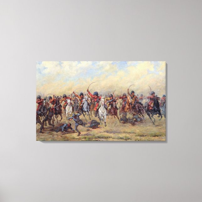 Attack of the 'Savage Division' Canvas Print (Front)