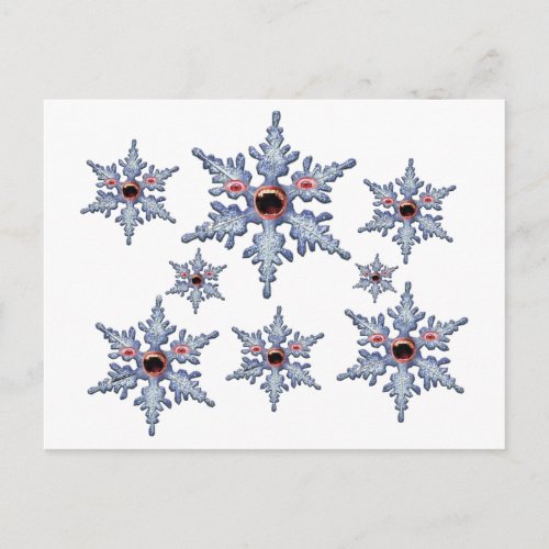 Attack of the Snowflake Zombies Postcard