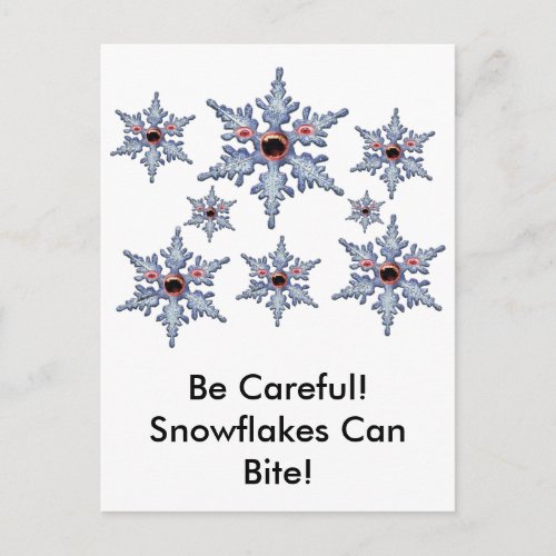 Attack of the Snowflake Zombies Postcard