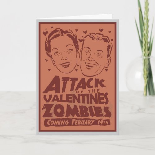 Attack of the Valentines Zombies Customizable Card