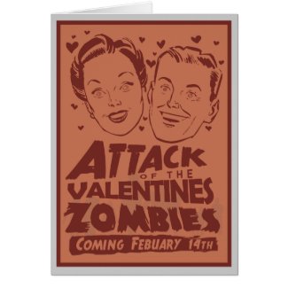 Attack of the Valentines Zombies Customizable Card