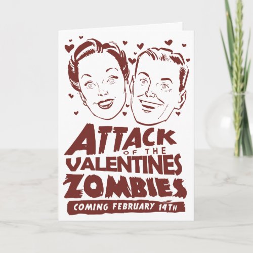 Attack of the Valentines Zombies Customizable Card
