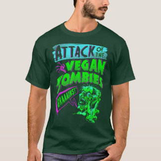 Attack of the Vegan Zombies Vegetarian Halloween  T-Shirt
