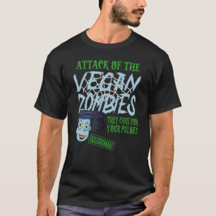 Attack Of The Vegan Zombies Vegetarian Vegan Hallo T-Shirt