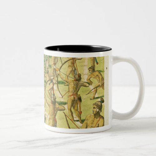 Attack on an Indian Village Two_Tone Coffee Mug