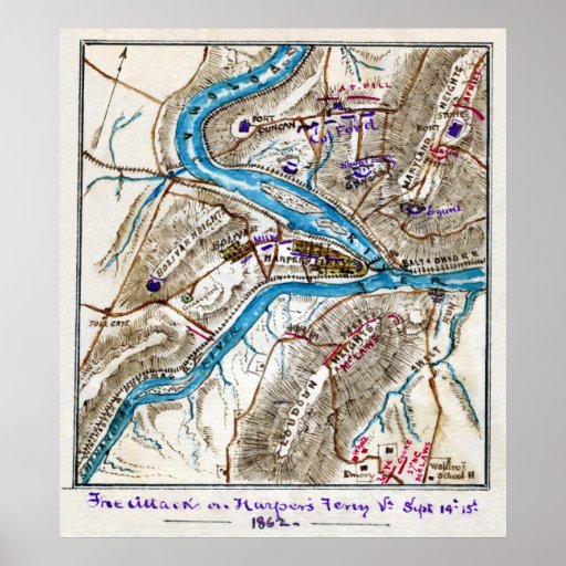 Attack On Harper S Ferry American Civil War 1862 Poster Zazzle Attack On Harper S Ferry American Civil War 1862 Poster Zazzle