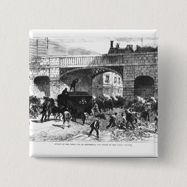 Attack on the Prison Van at Manchester Pinback Button (Front)