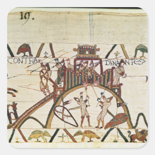 Attack on the Town of Dinan Square Sticker