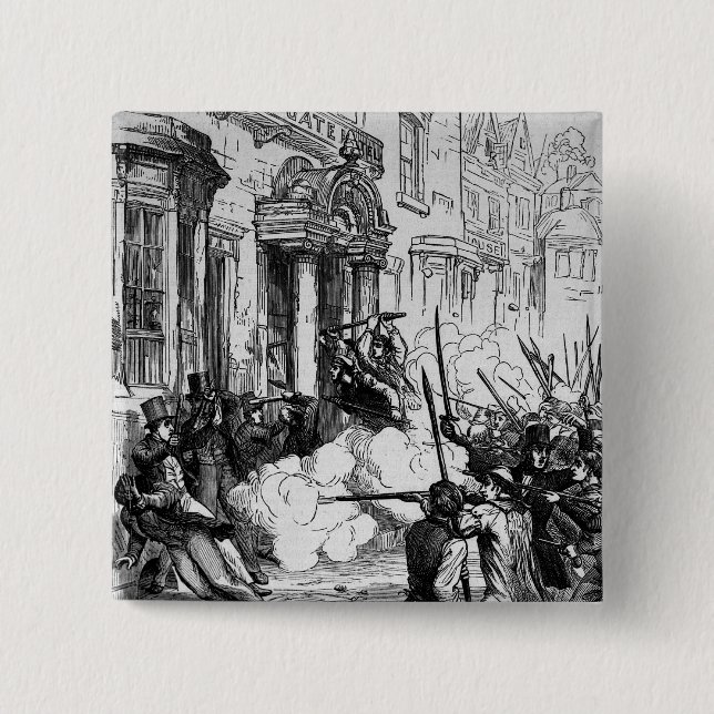 Attack on the Westgate Hotel, Newport Button (Front)