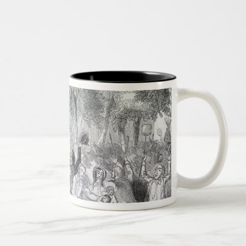 Attack on the Workhouse at Stockport in 1842 Two_Tone Coffee Mug