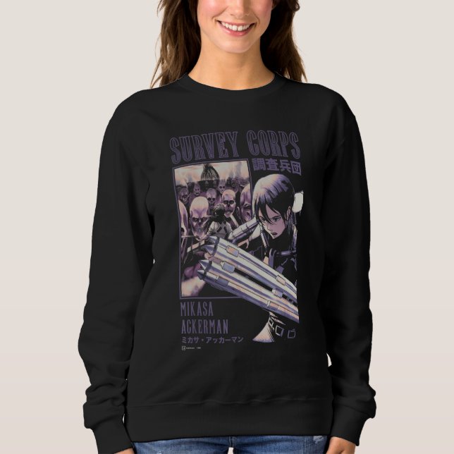 Attack on Titan Mikasa Ackerman Survey Corps Epic  Sweatshirt (Front)