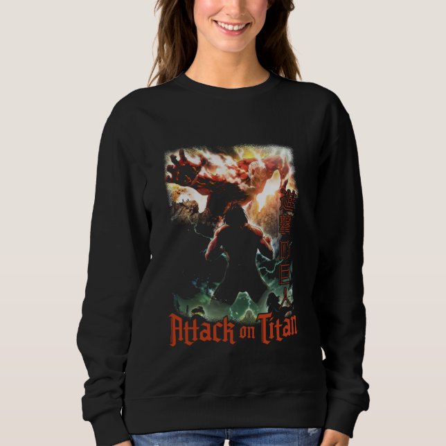 Attack on Titan Season 2 Titan Attack Show Poster  Sweatshirt (Front)