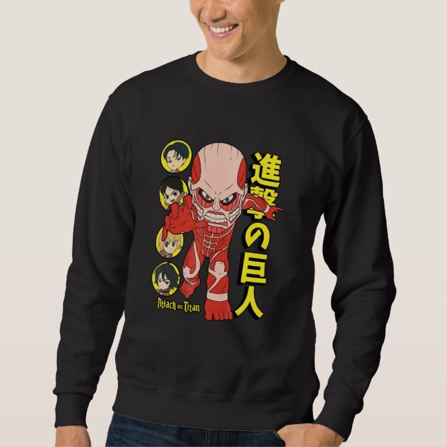 Attack on Titan Season 3 Colossal & Main Character Sweatshirt (Front)