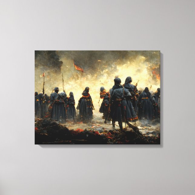 Attack the place canvas print (Front)