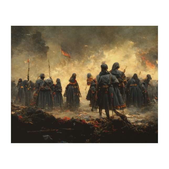 Attack the place wood wall art (Front)