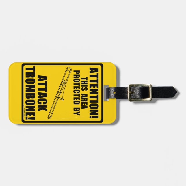 Attack Trombone Luggage Tag (Front Horizontal)