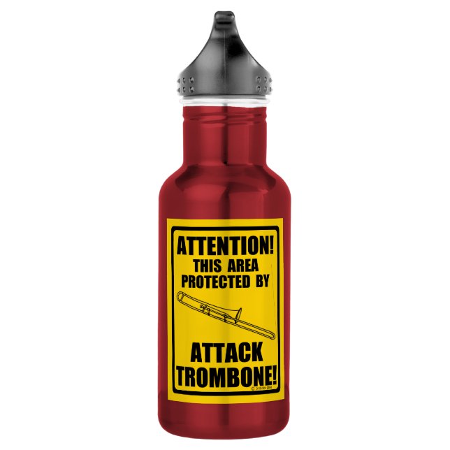 Attack Trombone Stainless Steel Water Bottle (Right)