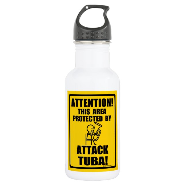 Attack Tuba Stainless Steel Water Bottle (Front)