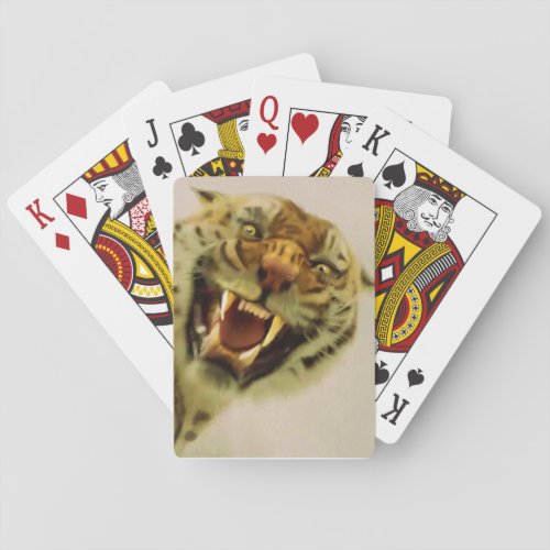 Attacking Tiger by Sukai Asian_style Wildlife Art Poker Cards