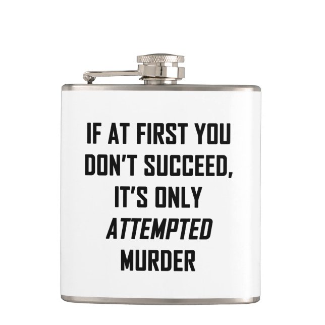 Attempted Murder Flask (Front)