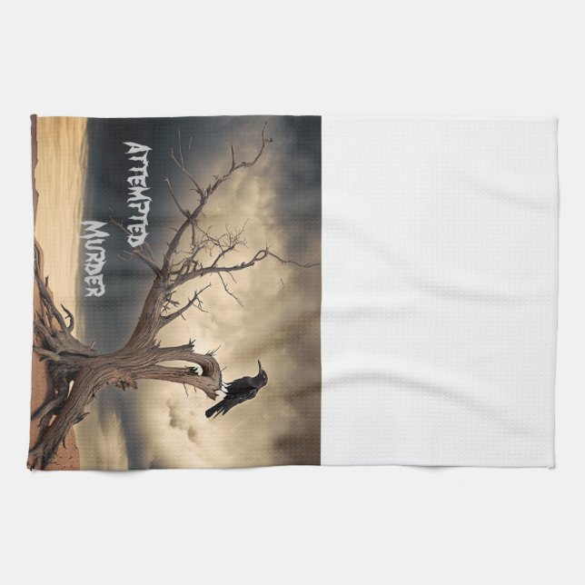 Attempted Murder  Kitchen Towel (Horizontal)